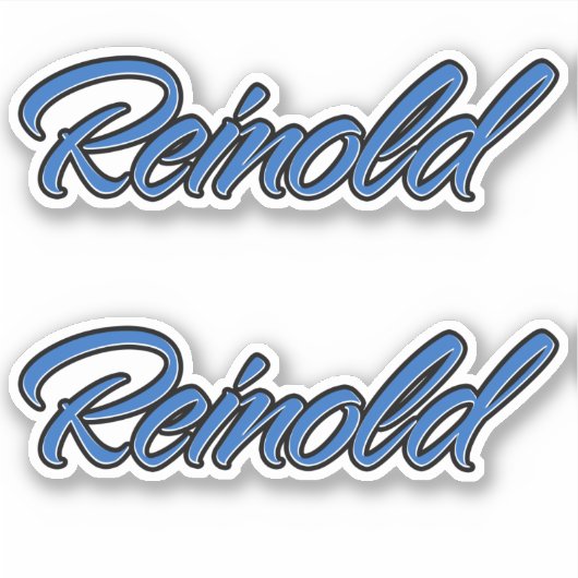 Reinold Name blue Aufkleber Sticker Stickerset (Voorkant)