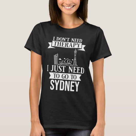 Reis 1 van de Skyline Map van Sydney Australia Cit T-shirt (Voorkant)
