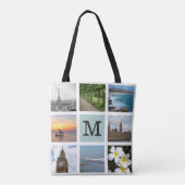 Reis | 8 Speciaal gepersonaliseerd fotocollage Tote Bag (Achterkant)