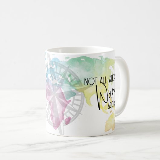 Reis Adventure Wander niet verloren koffie Mok (Voorkant rechts)