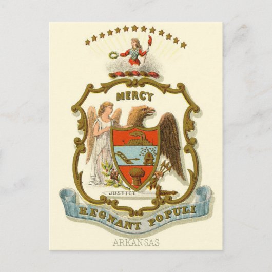    Reis ArkansasVintage - Overheidswapen Briefkaart (Voorkant)