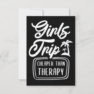 Reis Art Girls is goedkoper dan therapie Bedankkaart