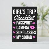 Reis Art Girls Reischecklist RSVP Kaartje (Staand voorkant)