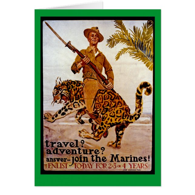 Reis? Avontuur? Doe mee met de mariniers. (Voorkant)