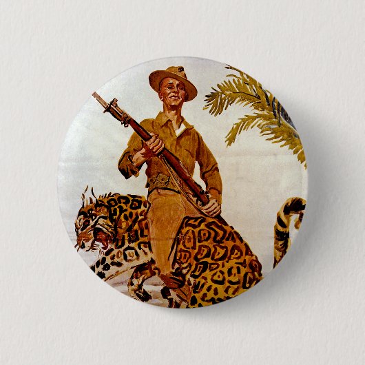 Reis? Avontuur? Doe mee met de mariniers. Ronde Button 5,7 Cm (Voorkant)