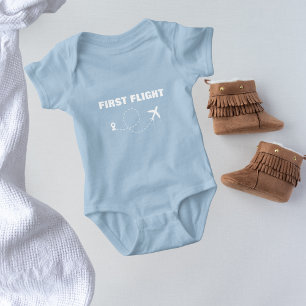 Reis Baby Eerste Vlucht Cool Minimalistisch Vliegt Romper