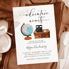 Reis Baby shower Adventure wacht op Kaart