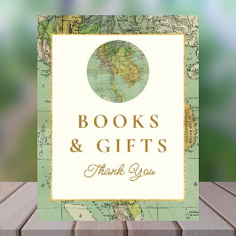 Reis Baby shower Boeken en Geschenken Tafelbord Reclamebord Met Voetstuk