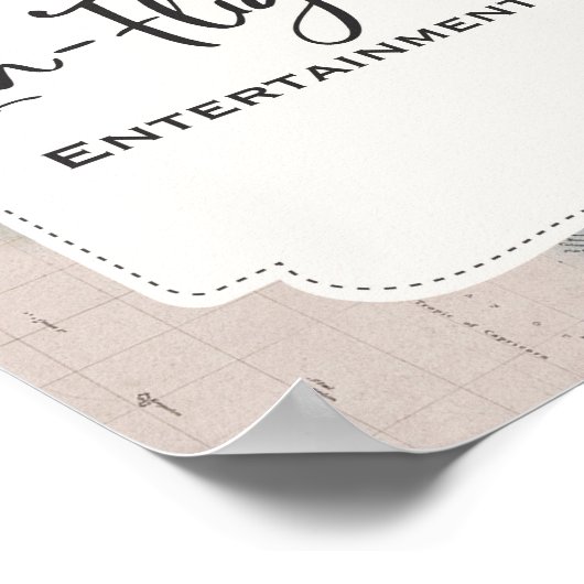 Reis Baby shower in-vlucht Entertainment Sign Poster (Hoek)