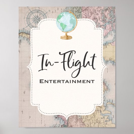 Reis Baby shower in-vlucht Entertainment Sign Poster (Voorkant)