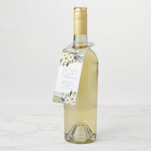 Reis Baby shower Pop Ker Fles Favor Flessenhanger (Schuin)