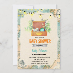 Reis baby shower verjaardagsuitnodiging kaart
