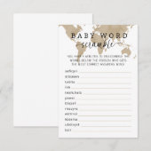 Reis Baby Shower Woordzoekspel Informatiekaartje (Voorkant / Achterkant)