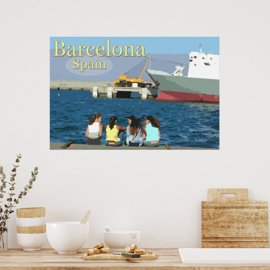 Reis Barcelona, Spanje Poster (Keuken)
