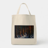 Reis begint - fantasieboslandschapskunst tote bag (Achterkant)