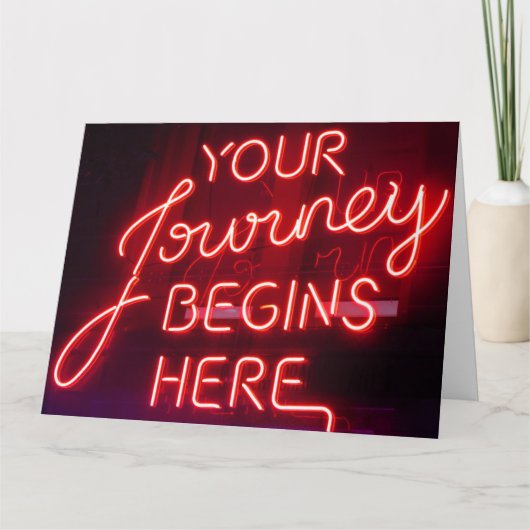 Reis begint groot kaart (Voorkant)