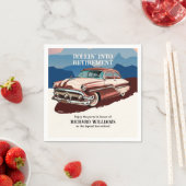 Reis bij pensionering Retro thema oldtimer Servet (Insitu)