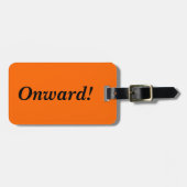 Reis Black Onward! in het Sinaasappel Bagagelabel (Voorkant horizontaal)