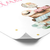 Reis Bloem Bruidsfeest Bagage Claim Bord Poster (Hoek)