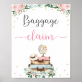 Reis Bloem Bruidsmeisjesfeest Bagage Claim Bord Poster (Voorkant)