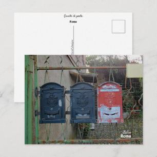 Reis   Brievenbussen Italië - Rome Briefkaart