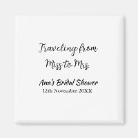 Reis bruids douche toevoegen naam datum juffrouw m