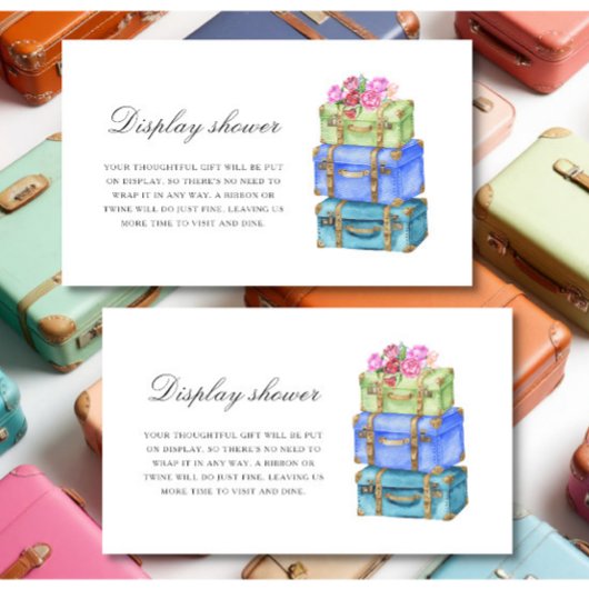 Reis Bruids Shower Display douche  Informatiekaartje