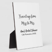 Reis bruidsfeest voeg naam datum mevrouw toe fotoplaat (Zijkant)