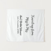 Reis bruidsfeest voeg naam datum mevrouw toe wandkleed (Voorkant (horizontaal))