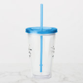 Reis bruidsfeest voeg naam datum toe van juffrouw acryl drinkbeker (Rechts)