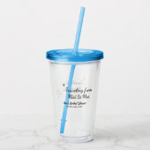 Reis bruidsfeest voeg naam datum toe van juffrouw acryl drinkbeker (Achterkant)