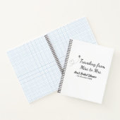 Reis bruidsfeest voeg naam datum toe van juffrouw  notitieboek (Binnen)