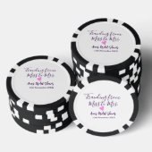 Reis bruidsfeest voeg naam datum toe van juffrouw poker chips (Opstapeling)