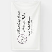 Reis bruidsfeest voeg naam datum toe van juffrouw spandoek (Verticaal)