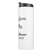 Reis bruidsfeest voeg naam datum toe van juffrouw  thermosbeker (Geroteerd rechts)