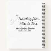 Reis bruidsfeest voeg naam datum toe van Mevr. naa Notitieboek (Achterkant)