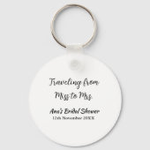 Reis bruidsfeest voeg naam datum toe van mevr. naa sleutelhanger (Achterkant)