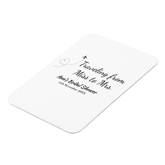 Reis bruidsfeest voeg naam datum toe van mevro sim magneet (Linkerzijde)