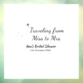 Reis bruidsfeest voeg naam datum toe van mevroum raamsticker (Vel 3)