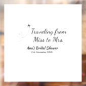 Reis bruidsfeest voeg naam datum toe van mevroum raamsticker (Vel 2)