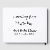 Reis bruidsfeest voeg naam datum toe van mevrouw gastenboek (Achterkant)