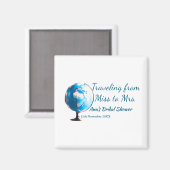 Reis bruidsfeest voeg naam datum toe van mevrouw magneet (Voorkant / Achterkant)