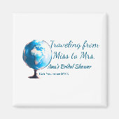 Reis bruidsfeest voeg naam datum toe van mevrouw magneet (Voorkant)