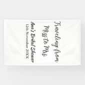 Reis bruidsfeest voeg naam datum toe van mevrouw spandoek (Horizontaal)