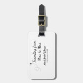 Reis bruidsfeest voeg naam datum toe van Miss tot Bagagelabel (Voorkant verticaal)