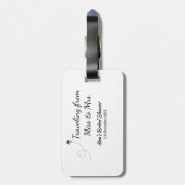 Reis bruidsfeest voeg naam datum toe van Miss tot Bagagelabel (Achterkant verticaal)