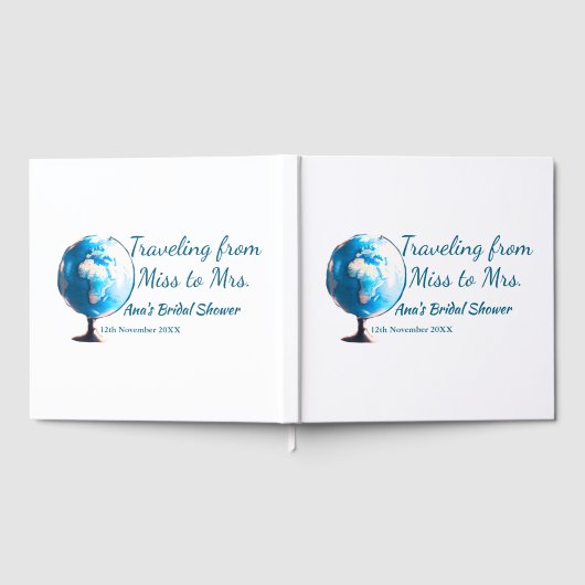 Reis bruidsfeest voeg naam datum toe van Miss tot  Gastenboek (Volledig)