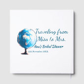 Reis bruidsfeest voeg naam datum toe van Miss tot Gastenboek (Achterkant)