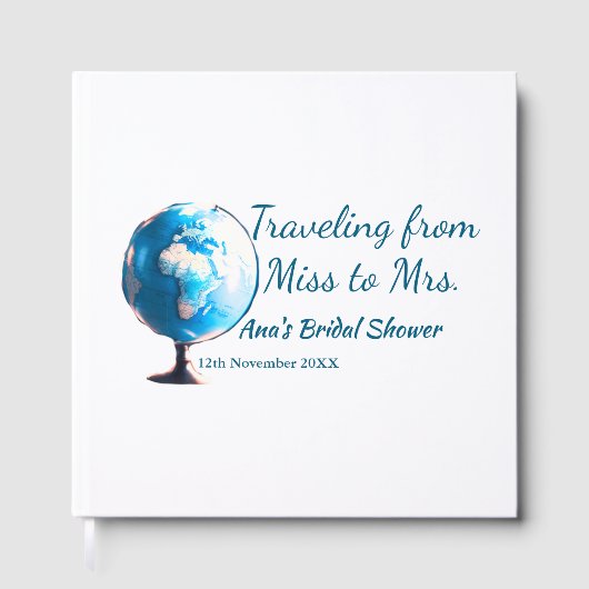 Reis bruidsfeest voeg naam datum toe van Miss tot Gastenboek (Voorkant)