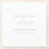 Reis bruidsfeest voeg naam datum toe van Miss tot  Glazen Onderzetter (Achterkant)